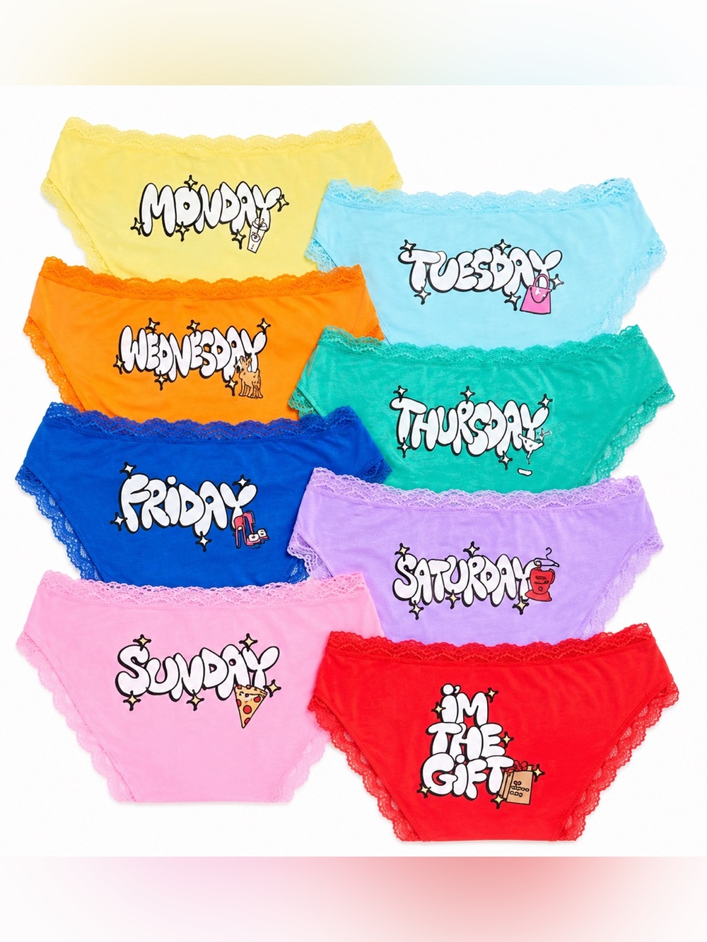 Stripe & Stare x Bloomingdale’s 8-Pack Modal Knickers Briefs Large NIB Bloomies